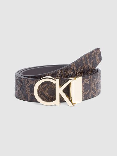 Calvin Klein Táskák & Kiegészítők HU492819 | Calvin Klein Reversible Monogram Férfi Öv Barna